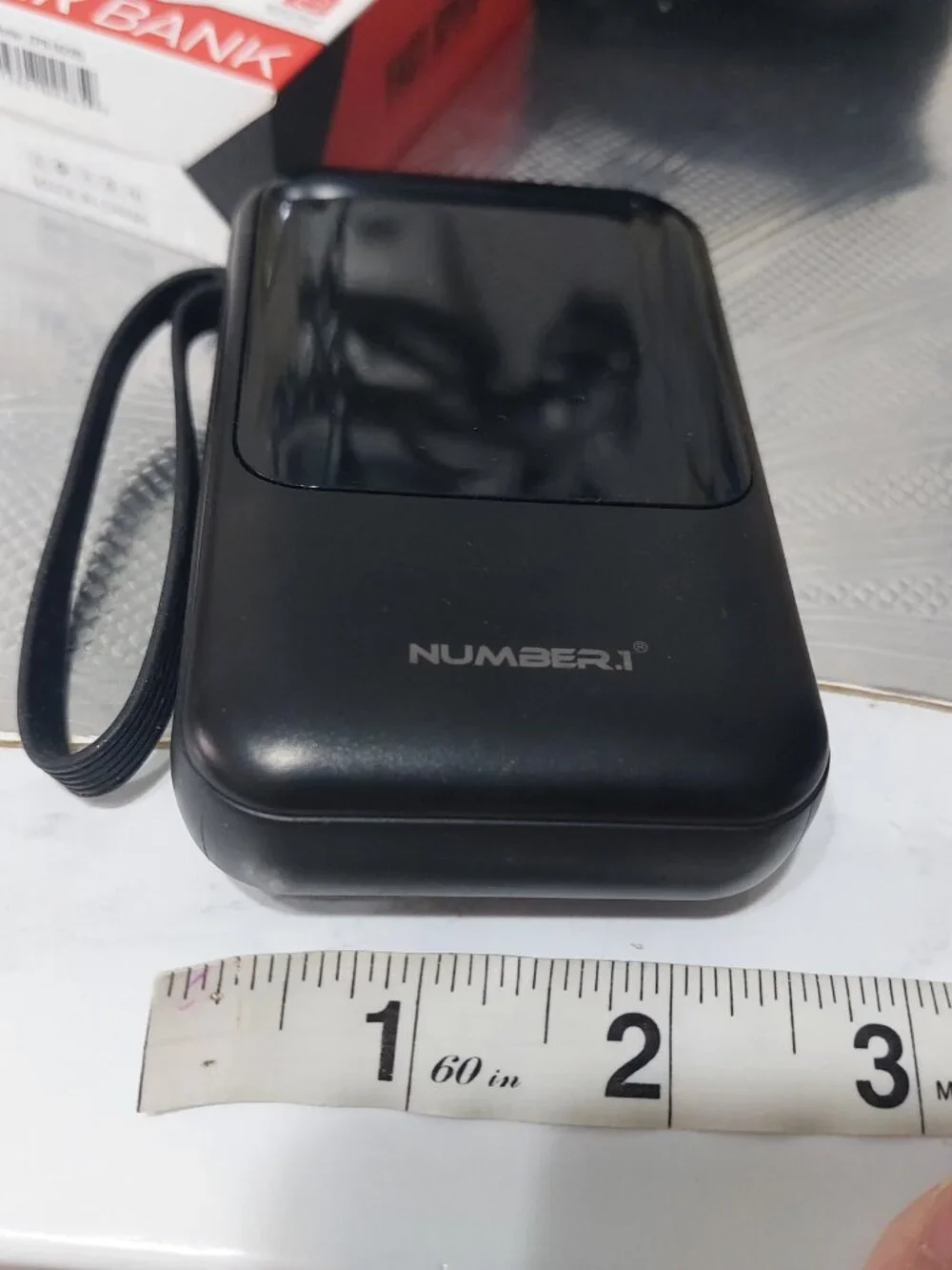Number.1 power bank 10000mah small smart travel chargers pocket size BLACK with